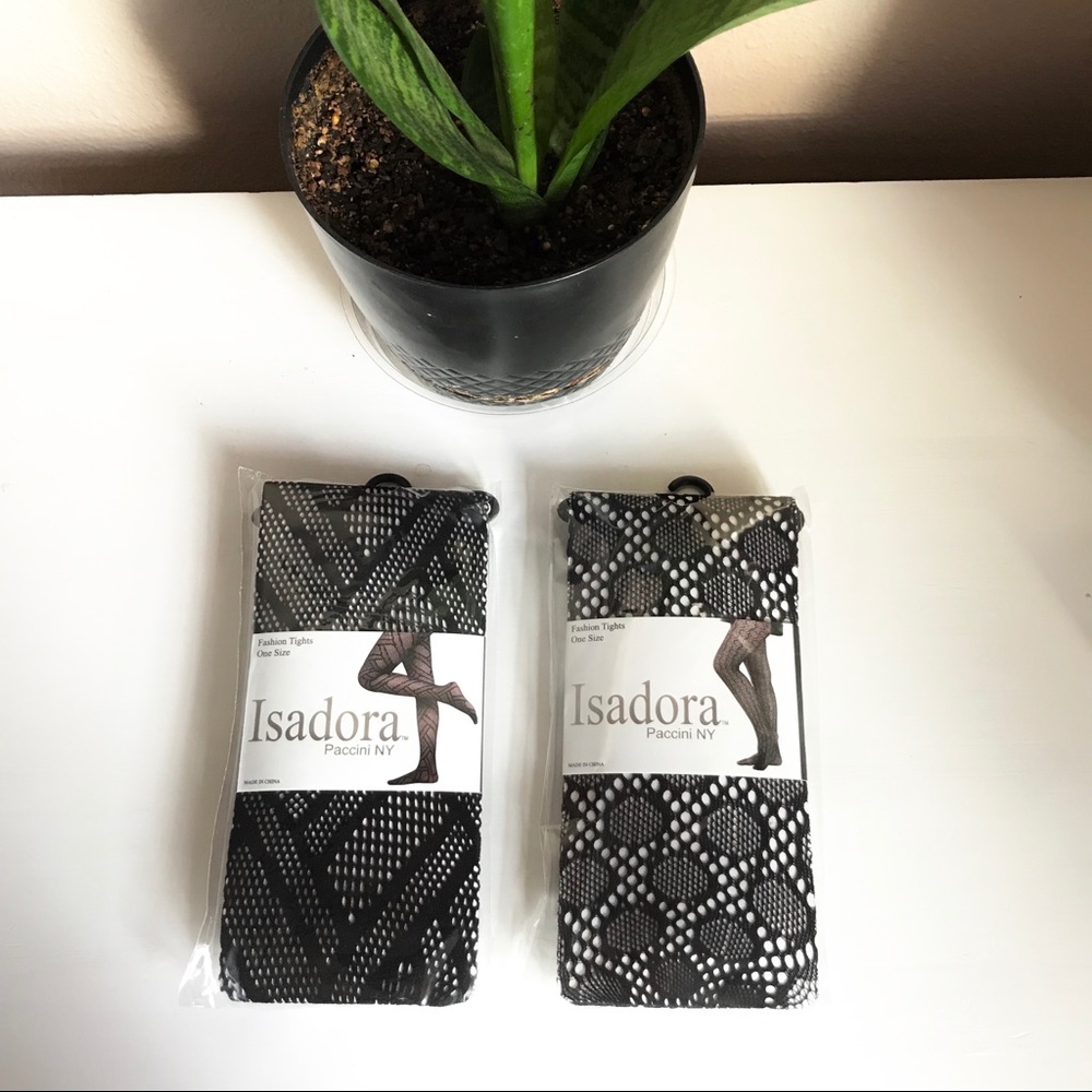 ⭐️✌🏻2 pack Isadora Black Fashion Fishnet Tights